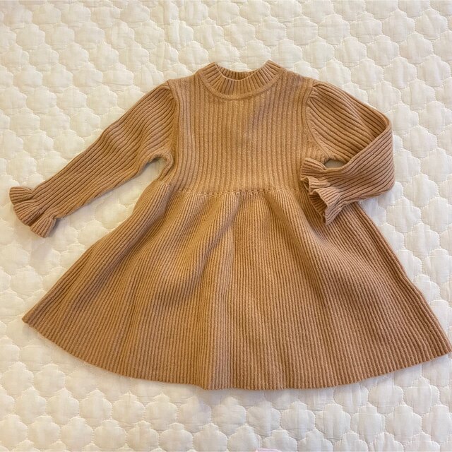 ZARA KIDS(ザラキッズ)のchocolate412さん専用　ニットガーデ♡ニットワンピセット キッズ/ベビー/マタニティのキッズ服女の子用(90cm~)(カーディガン)の商品写真