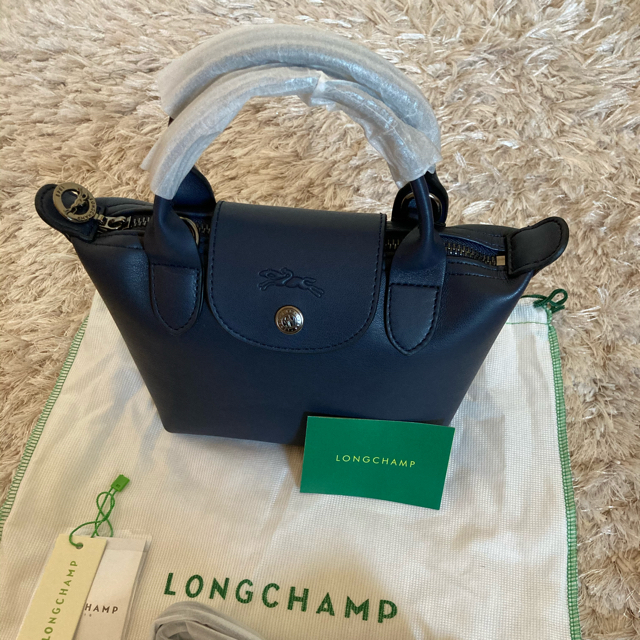 LONGCHAMP - 【新品】ロンシャン　ルプリアージュ　キュイールXS ３wayバッグ ネイビー