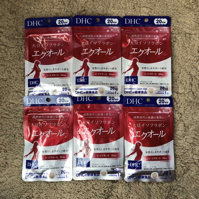 DHC(ディーエイチシー)の【6個セット】DHC 大豆イソフラボン エクオール 20日分 20粒 食品/飲料/酒の健康食品(その他)の商品写真