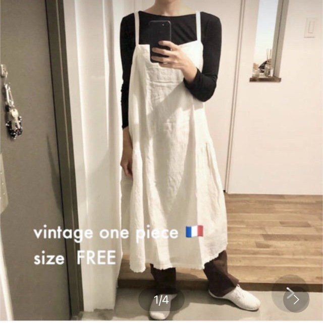 Lochie(ロキエ)の vintage cotton one piece 🇫🇷 レディースのワンピース(ひざ丈ワンピース)の商品写真