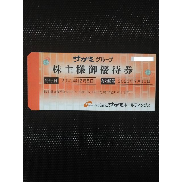 サガミ 株主優待 15000円分