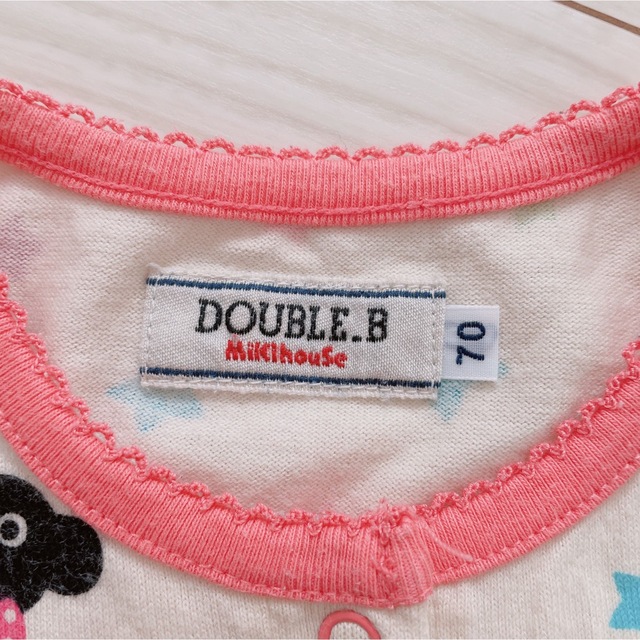 DOUBLE.B(ダブルビー)のベビー服　ミキハウス　70サイズ キッズ/ベビー/マタニティのベビー服(~85cm)(ロンパース)の商品写真