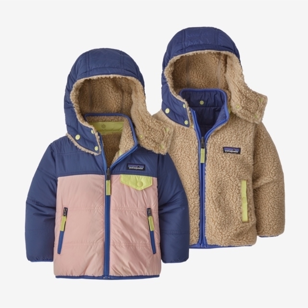 patagonia(パタゴニア)のベビー・リバーシブル・トリブルズ・フーディ・2T キッズ/ベビー/マタニティのキッズ服女の子用(90cm~)(ジャケット/上着)の商品写真