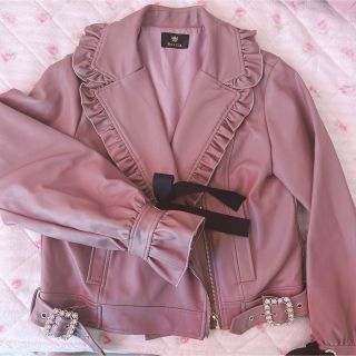 ROJITA ロジータ サイドビジューバックルベルトライダース ピンク