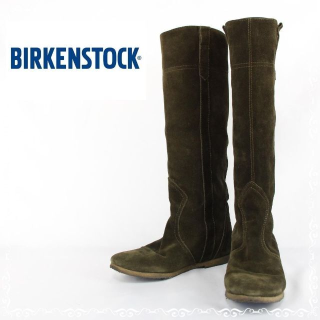 BIRKENSTOCK(ビルケンシュトック)のビルケンシュトック　ロングブーツ　ダークグリーン　スエード　36　23.0 レディースの靴/シューズ(ブーツ)の商品写真