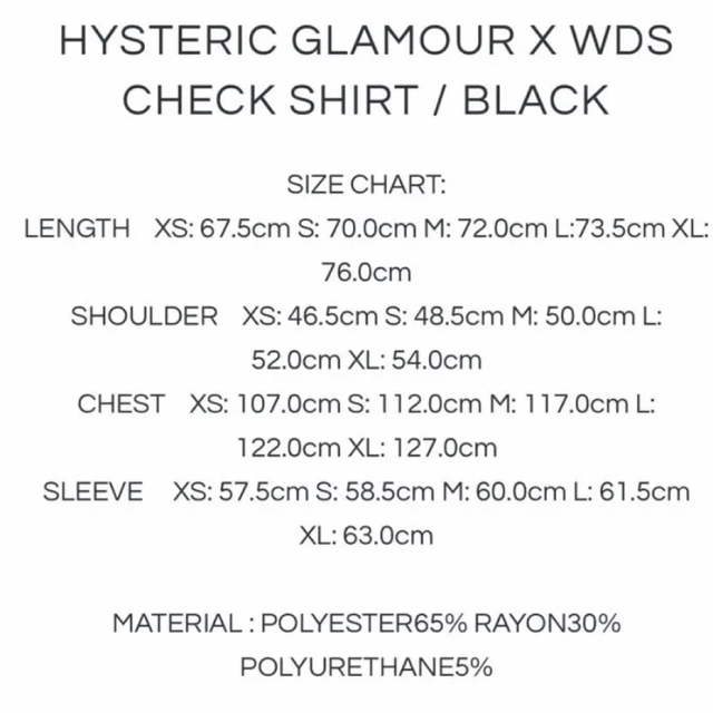 HYSTERIC GLAMOUR X WDS CHECK SHIRT SEA 5