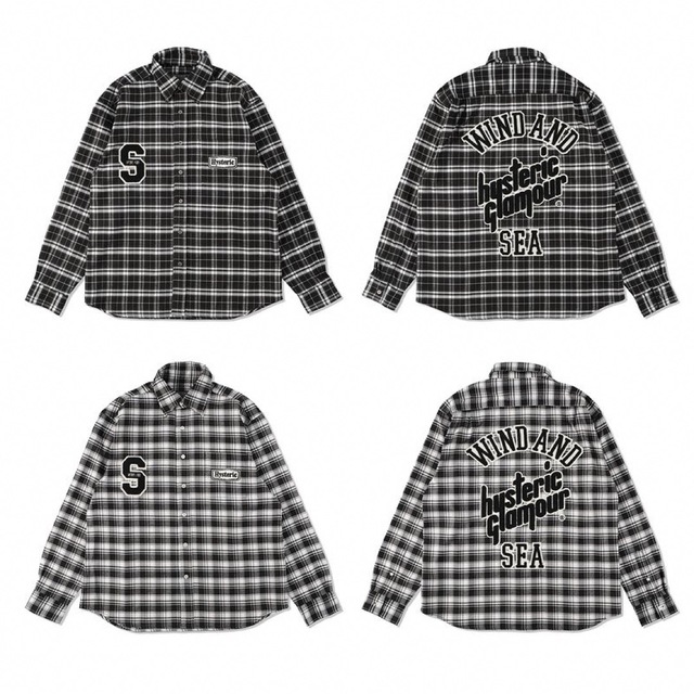 WIND AND SEA(ウィンダンシー)のHYSTERIC GLAMOUR X WDS CHECK SHIRT SEA メンズのトップス(シャツ)の商品写真