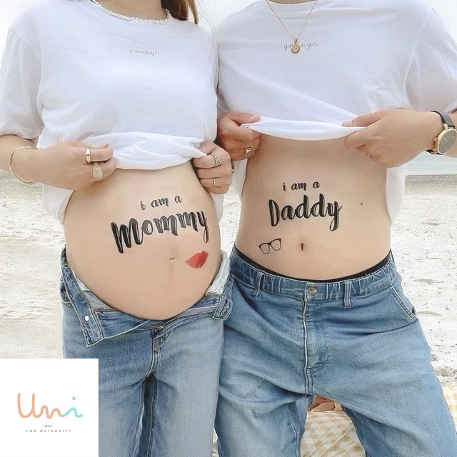 No.29】MommyDaddy ♡ マタニティフォト シール マタニティフォトシール