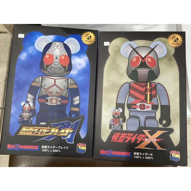 BE@RBRICK 仮面ライダーX ブレイド 100％ 400％ 2体セット