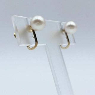 【超美品】ミキモト ピアス イヤリング パール 真珠 7mm ゴールド