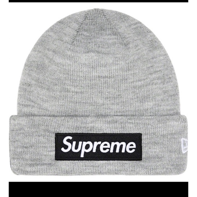 Supreme New Era Box Logo Beanie Gray