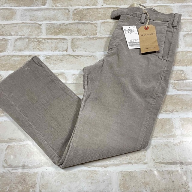 L'Appartement DEUXIEME CLASSE(アパルトモンドゥーズィエムクラス)の新品 REMI RELIEF レミレリーフCorduroy Pants グレー レディースのパンツ(カジュアルパンツ)の商品写真