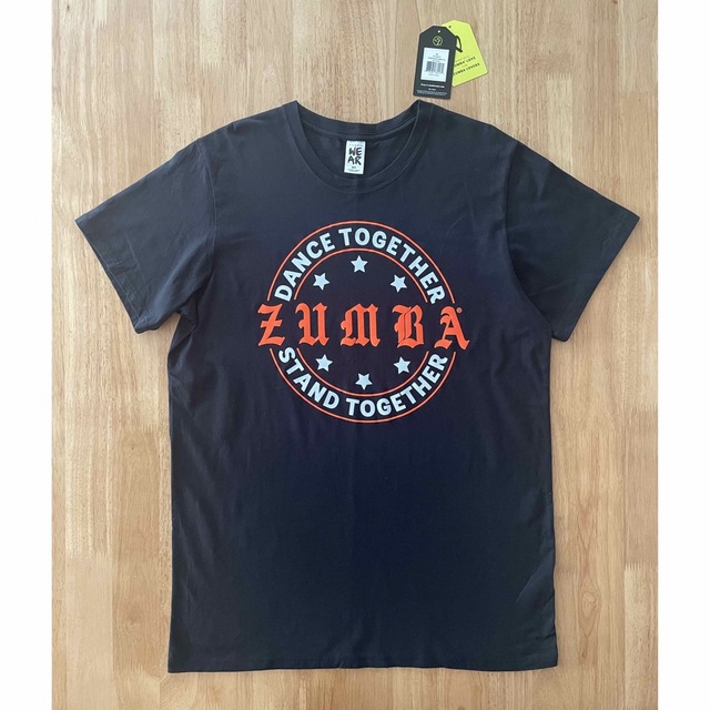 Zumba(ズンバ)のzumba ズンバウエア　Tシャツ　カットソー　トップス　ブラック　M/Lサイズ レディースのトップス(Tシャツ(半袖/袖なし))の商品写真