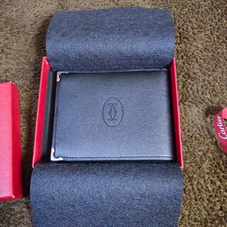カルティエ(Cartier)のカルティエ 二つ折り財布(黒)(折り財布)