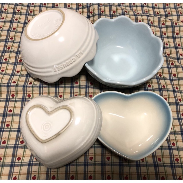 LE CREUSET(ルクルーゼ)のルクルーゼ フリルボウルとハートディッシs まとめ売り インテリア/住まい/日用品のキッチン/食器(食器)の商品写真