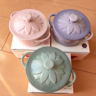 ルクルーゼ(LE CREUSET)のル・クルーゼ ミニココット 3個セット(食器)