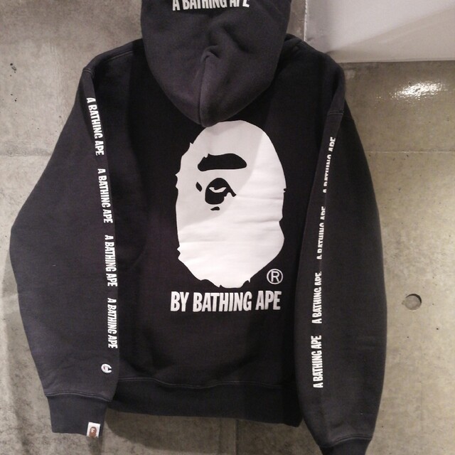 Lサイズ リバースウィーブ】champion×APE エイプ ロゴパーカー 【翌日
