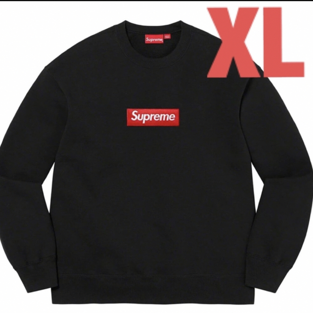 XL supreme Box Logo Crewneck Black