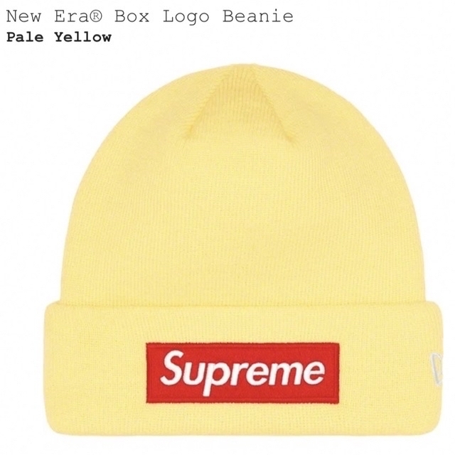 New Era® Box Logo Beanie Pale Yellow