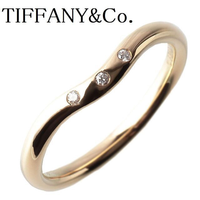 Tiffany & Co.(ティファニー)のティファニー カーブド リング 750YG 3PD 9号～9.5号【8663】 レディースのアクセサリー(リング(指輪))の商品写真