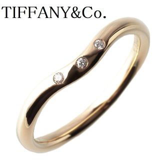 ティファニー(Tiffany & Co.)のティファニー カーブド リング 750YG 3PD 9号～9.5号【8663】(リング(指輪))