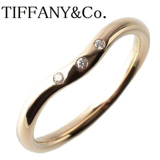 ティファニー(Tiffany & Co.)のティファニー カーブド リング 750YG 3PD 9号～9.5号【8663】(リング(指輪))