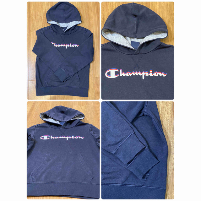 Champion(チャンピオン)のチャンピオン champion 長袖 スウェット パーカー　ネイビー　130cm キッズ/ベビー/マタニティのキッズ服男の子用(90cm~)(その他)の商品写真