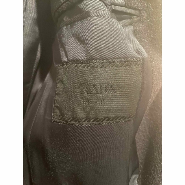 80%off】プラダ PRADA カシミヤ混チェスターコート ダークグレー 人気