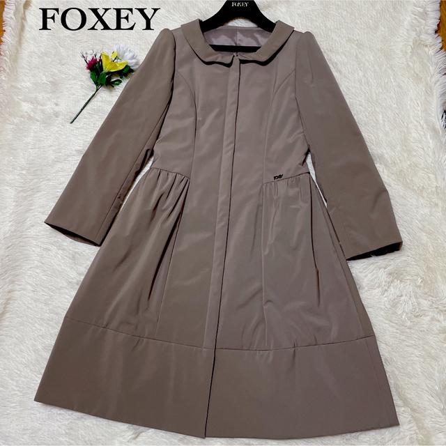 極美品!】FOXEY NY レイニークッションコート(コンサバ)-