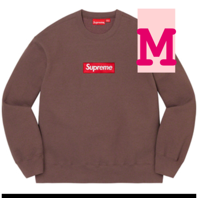 Supreme Box Logo Crewneck Brown Mサイズ