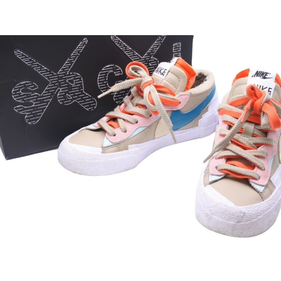 NIKE(ナイキ)のKAWS sacai Nike カウズ サカイ ナイキ ブレーザー ロー リード スニーカー 靴 マルチ レザー サイズ23.5㎝ 中古 34941 レディースの靴/シューズ(ブーツ)の商品写真