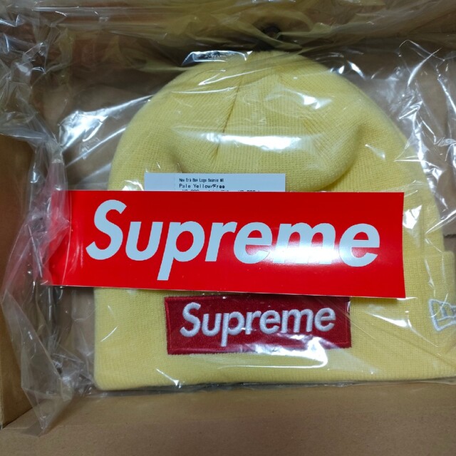 Supreme New Era Box Logo Beanie Yellow