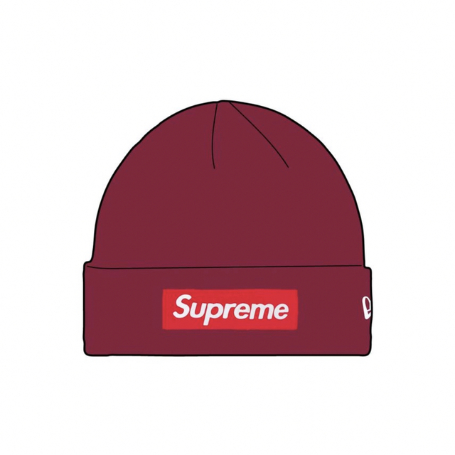 Supreme New Era Box Logo Beanie Cardinal