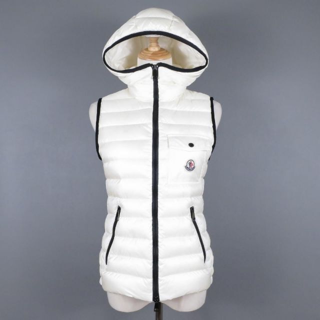 MONCLER - 極美品 モンクレール ダウンベスト ホワイト 白 サイズ0