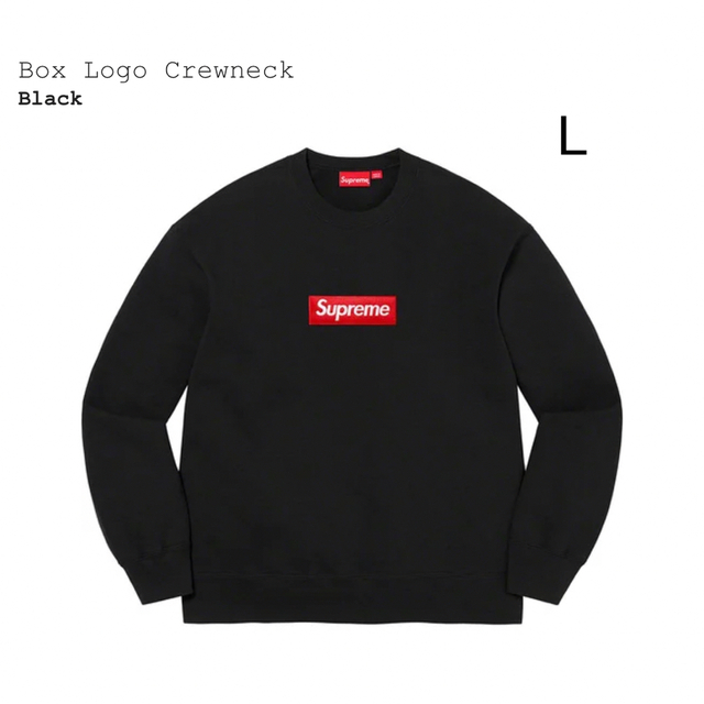 BlackSIZESupreme Box Logo Crewneck Black L