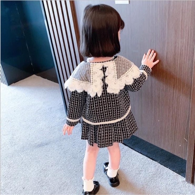 ♡ ツイード風 セットアップ 黒 ♡ 110 キッズ スカート スーツ 女の子 キッズ/ベビー/マタニティのキッズ服女の子用(90cm~)(ドレス/フォーマル)の商品写真