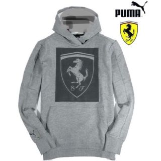 プーマ(PUMA)の【PUMA×Ferrari】プルオーバー パーカースウェット（メンズL・グレー）(パーカー)