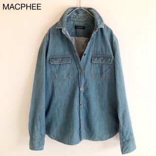 マカフィー(MACPHEE)の663マカフィー コットン100％デニムシャツ38Mトゥモローランドダンガリー青(シャツ/ブラウス(長袖/七分))