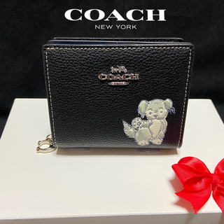 コーチ(COACH)の贈り物にも☆新作 コーチ 財布 ペブルレザー二つ折 可愛い仔犬(財布)