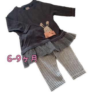 ネクスト(NEXT)の●未使用●6-9ヶ月　ロンT レギンスセット(Ｔシャツ)