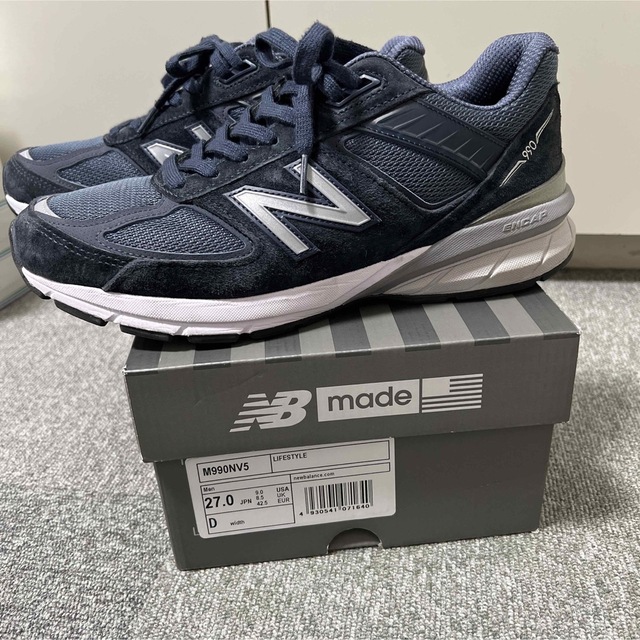 New Balance - ニューバランス990v5 ネイビーの通販 by がん's shop