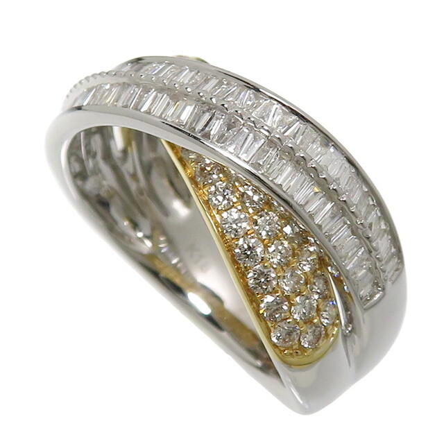 最安価格 リング・指輪 クロスデザイン K18YG ダイヤモンド リング 