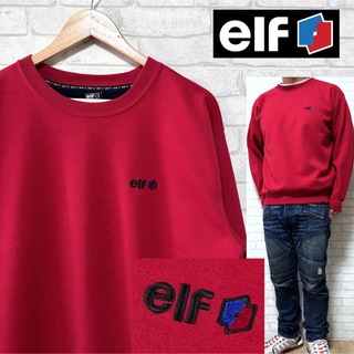 エルフ(elf)のelf エルフ モータースポーツ 刺繍ロゴ クルーネック スウェット(スウェット)