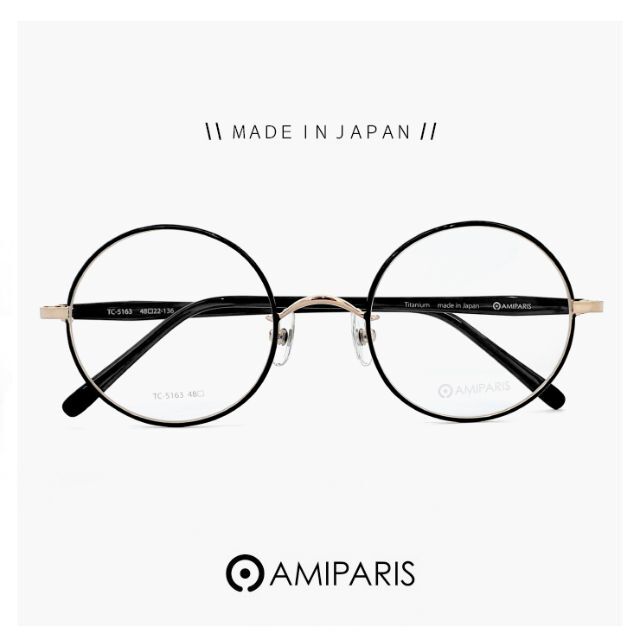 【代引可】 AMIPARIS アミパリ メガネ 鯖江 日本製 新品 眼鏡 75 tc5163 サングラス+メガネ