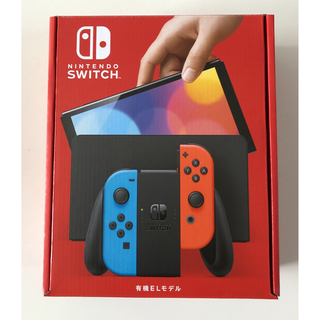 ニンテンドースイッチ(Nintendo Switch)の新品未開封Nintendo Switch有機ELモデル ネオンカラー　店舗印無し(家庭用ゲーム機本体)