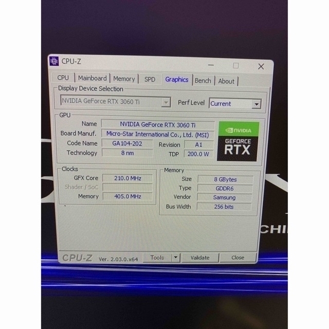 デスクトップ型PCGtune   i7-10700kf   RTX3060ti メモリ16G