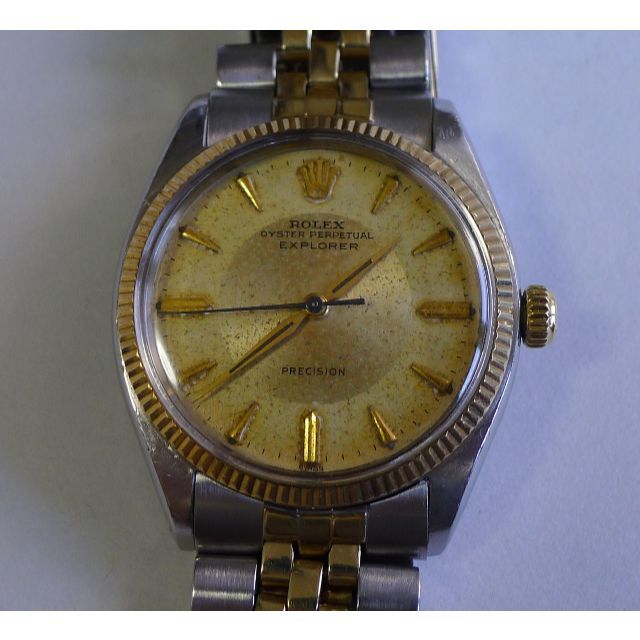 最安値 ロレックス・エクスプローラーREF.5501YG/SS自動巻USAブレス 腕時計(アナログ)