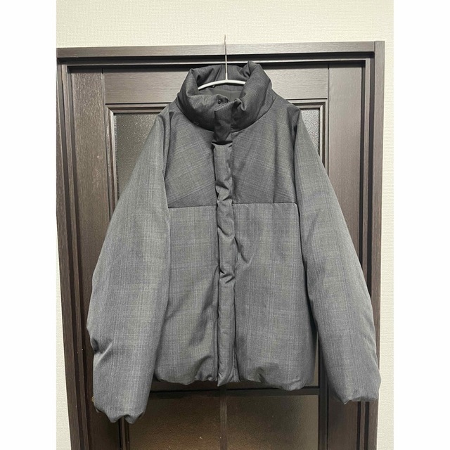 WOOL GABA IRREGULAR SLEEVE LOOSE PUFFER | api.blckstudio.com.br
