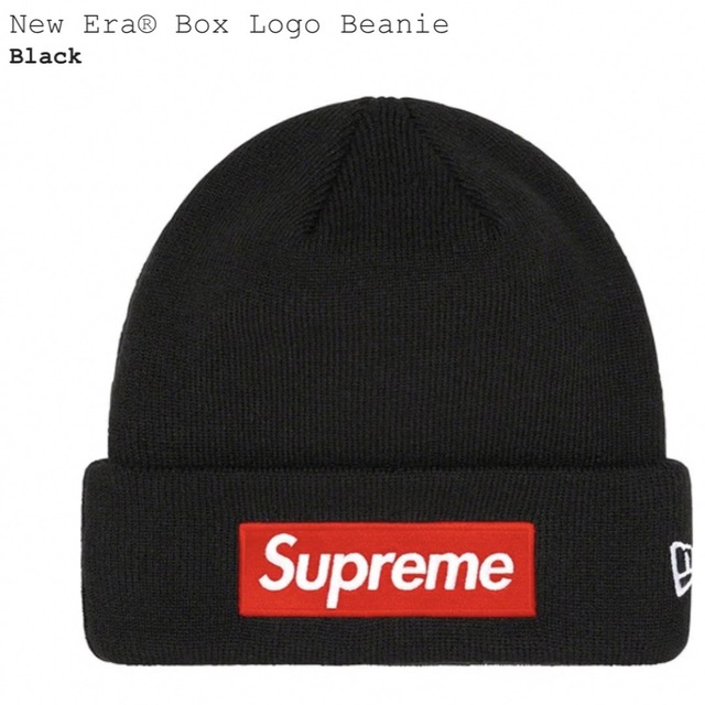 Supreme New Era Box Logo Beanie Blackニット帽/ビーニー