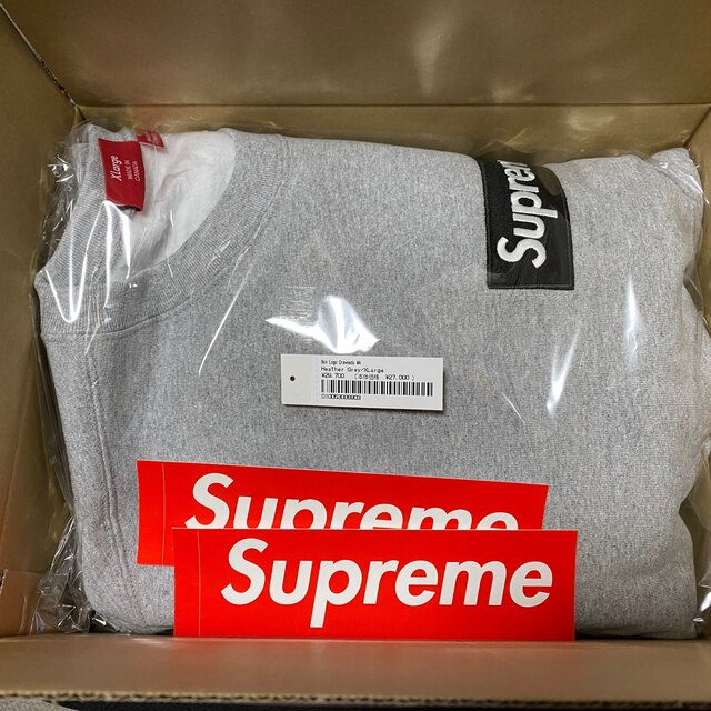 Supreme(シュプリーム)のBox Logo Crewneck grey XL メンズのトップス(スウェット)の商品写真